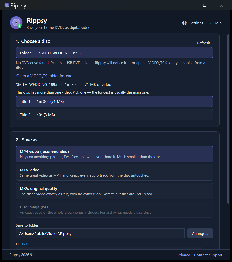 Rippsy found the disc and suggested a name